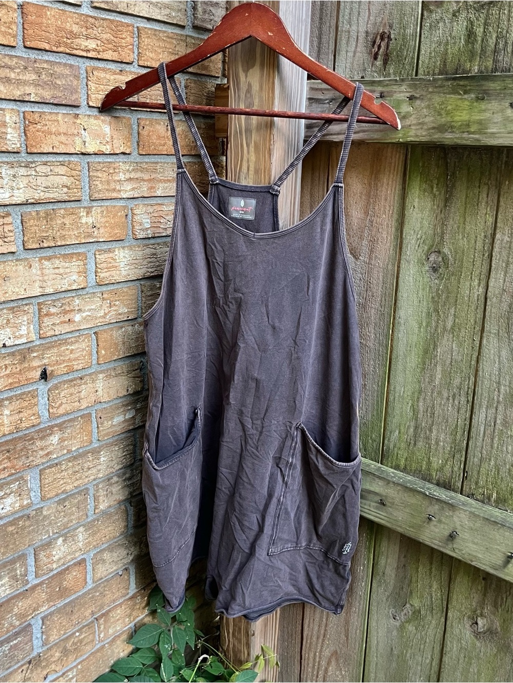 FP Movement by Free People Washed Gray HotShot Romper